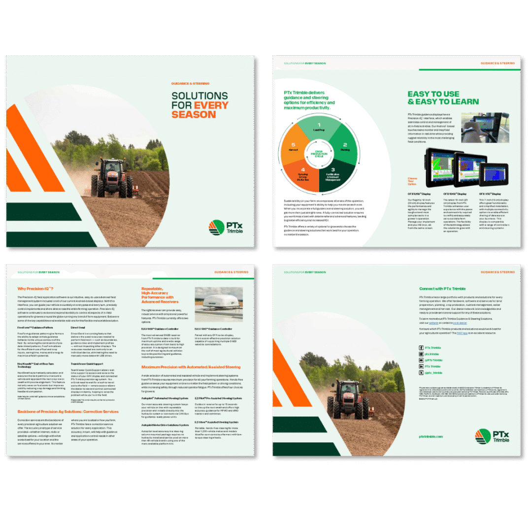 PTx Trimble landing page mockup